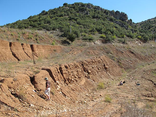 Exploration pit at the Aksu Diamas project, Turkey © NERC.